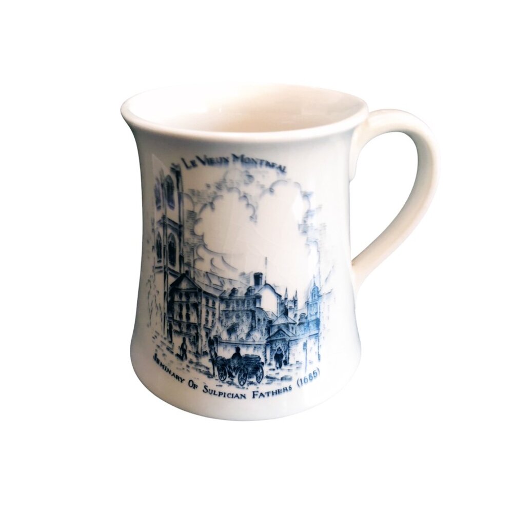Vintage Le Vie ux Montreal-Crown Devon Ironstone England-4.5" Tankard Mug
